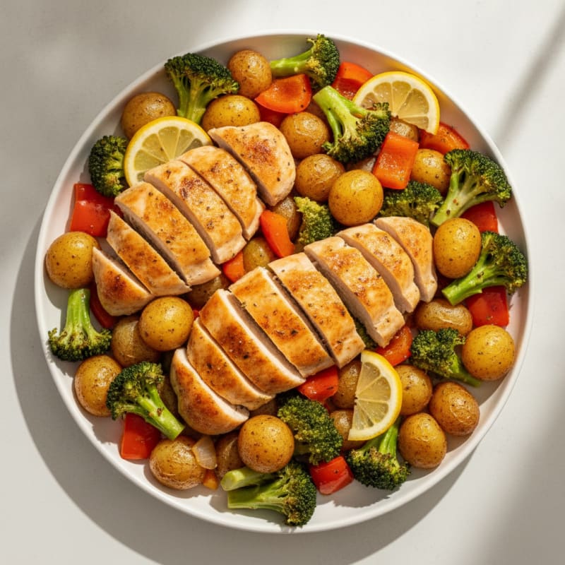 Sheet Pan Lemon Herb Chicken and Veggies