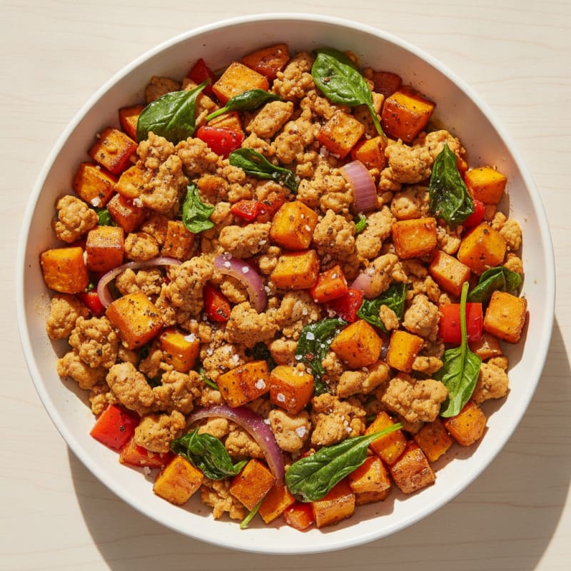 Ground Chicken and Sweet Potato Skillet