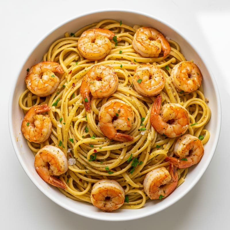 Garlic Butter Shrimp Scampi with Linguine