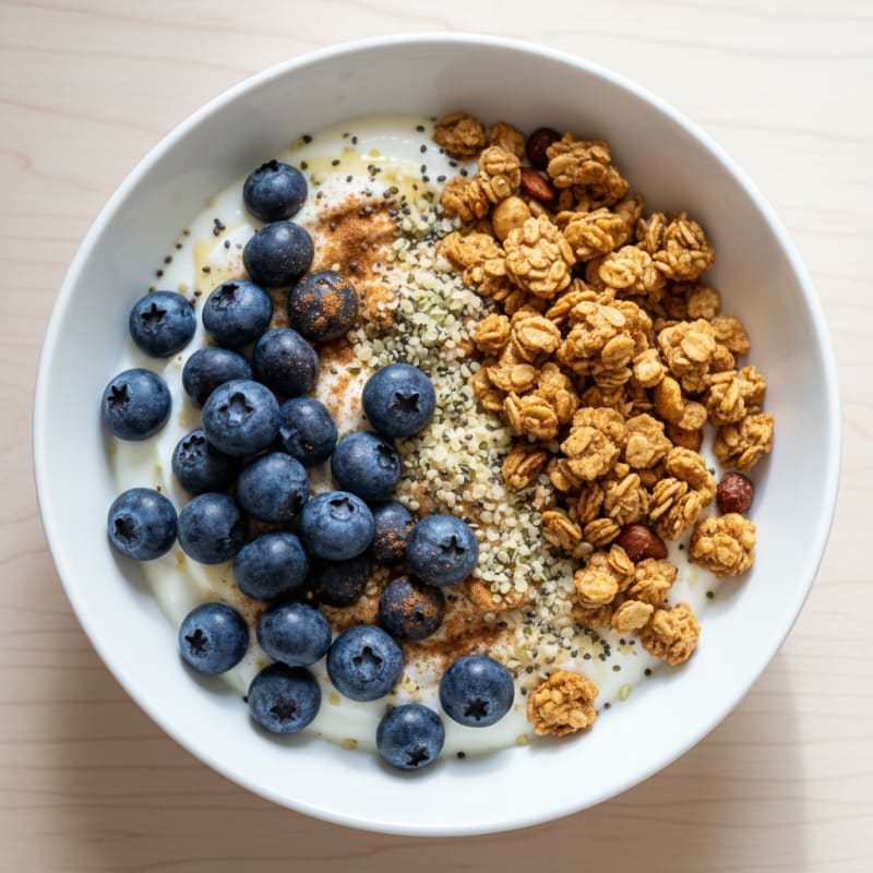 Blueberry Yogurt Granola Breakfast Bowl
