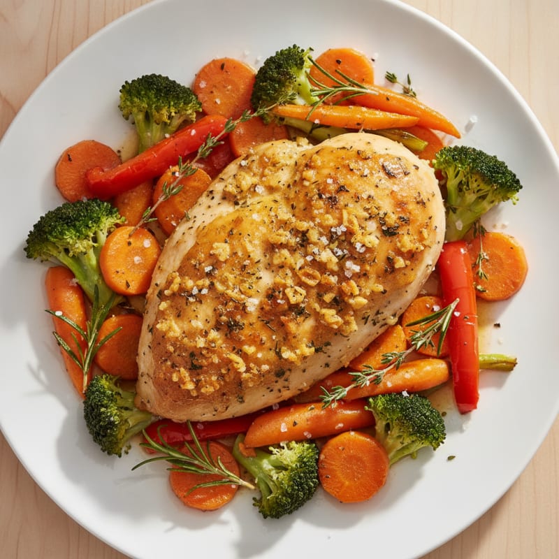 Garlic Herb Roasted Chicken with Vegetables