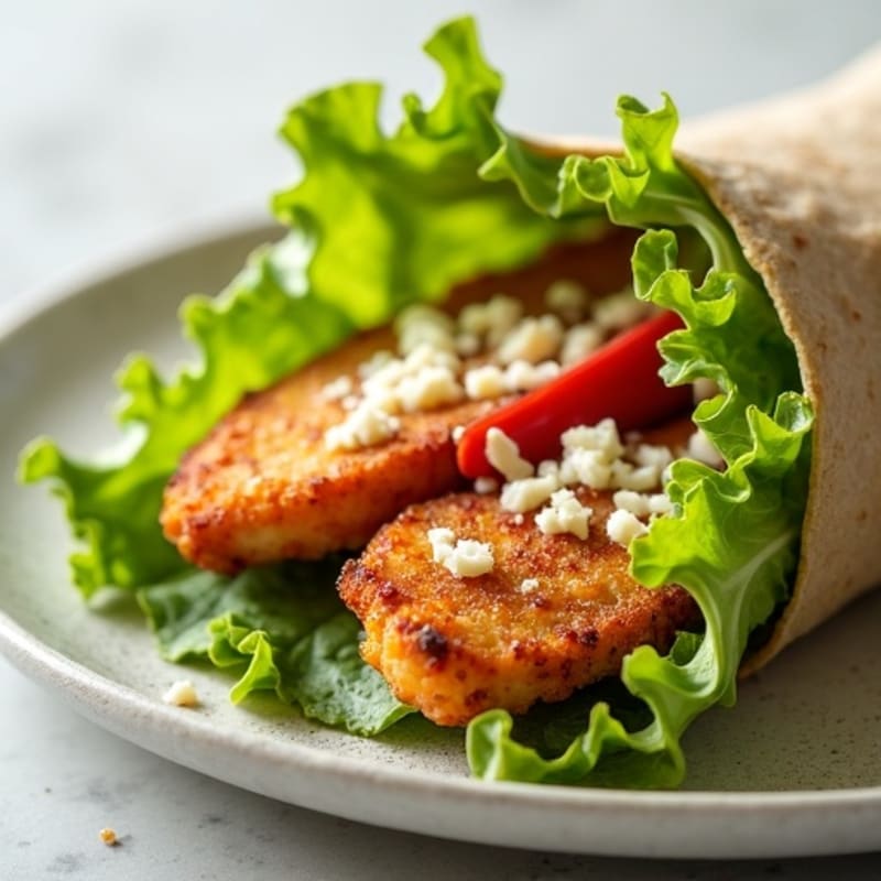 Crispy Chicken Caesar Wrap with Fresh Romaine