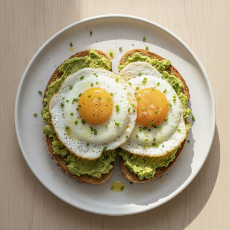 Avocado Wholemeal Toast with Fried Eggs