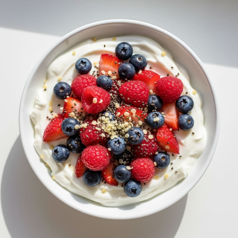 Creamy Greek Yogurt Protein Parfait with Mixed Berries