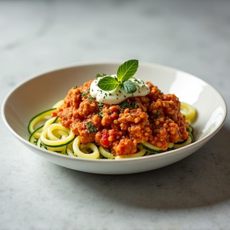 Creamy Turkey Bolognese with Zucchini Noodles