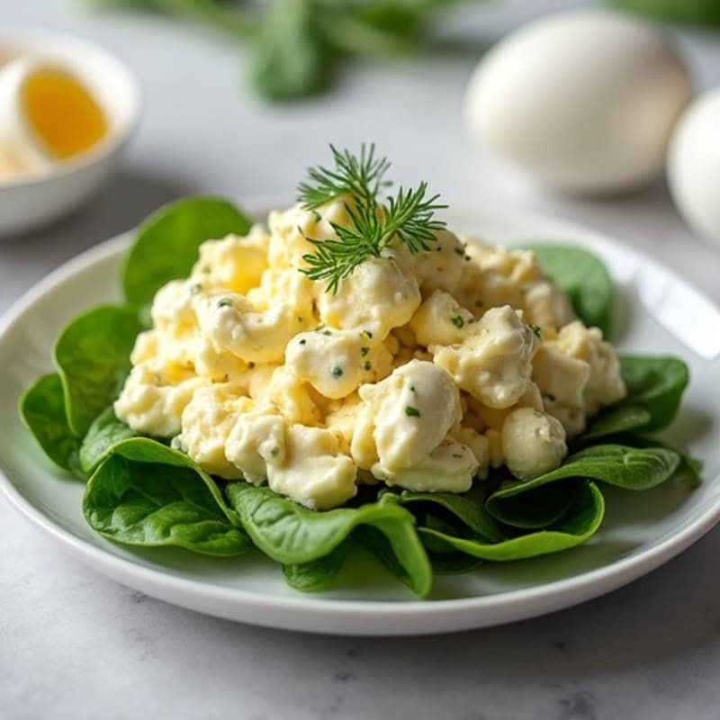 Creamy Dill Egg Salad with Fresh Greens