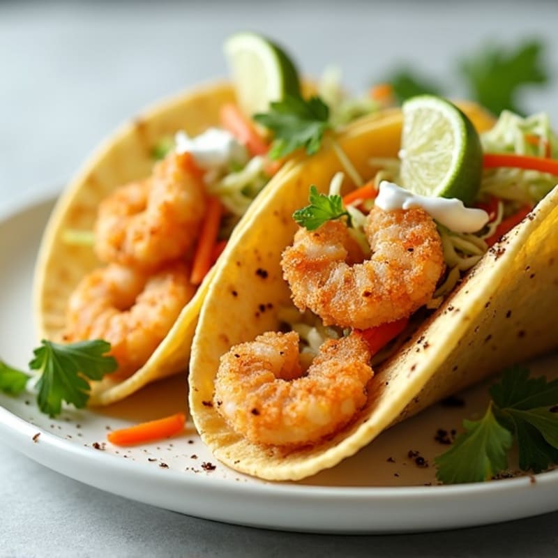 Crispy Shrimp Tacos with Zesty Cabbage Slaw