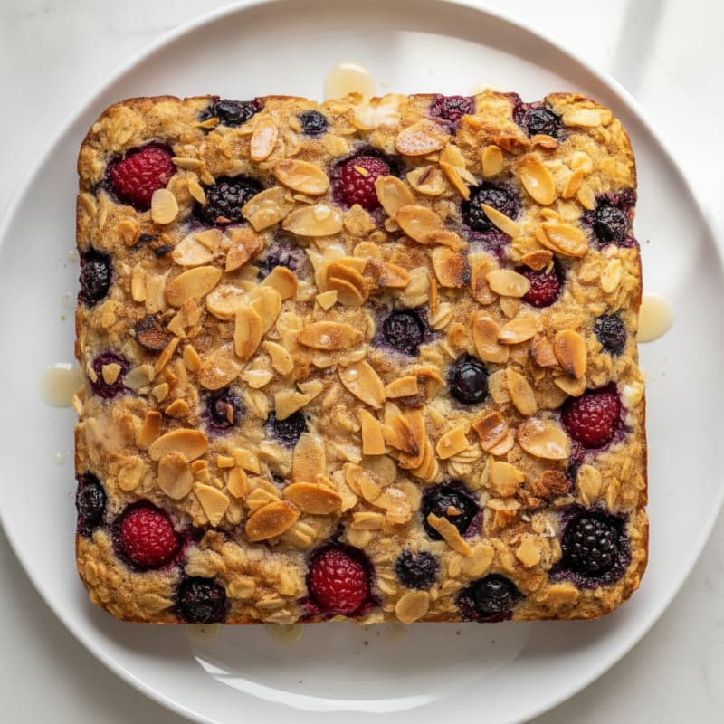 Berry-Almond Oatmeal Bake