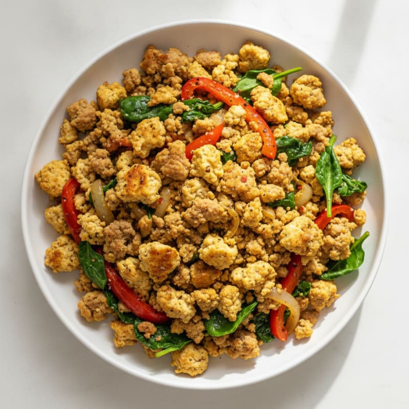 Turkey Sausage & Vegetable Scramble