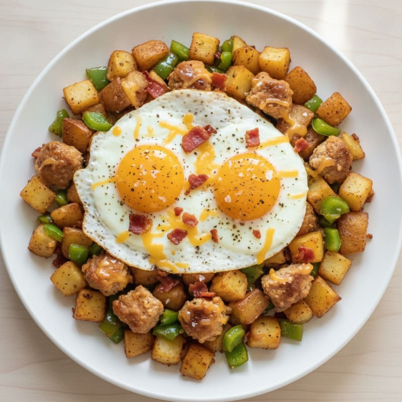 Maple Chicken & Egg Hash