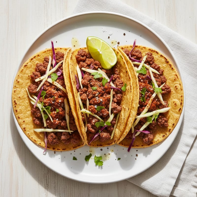 Crispy Chili-Lime Beef Tacos