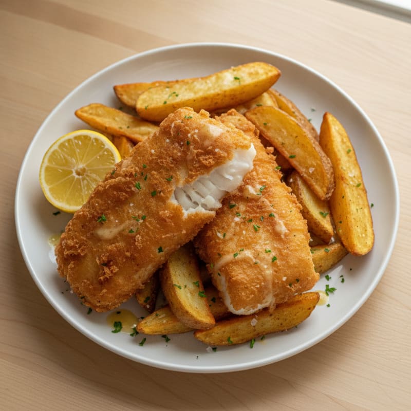 Classic Beer-Battered Cod and Chips