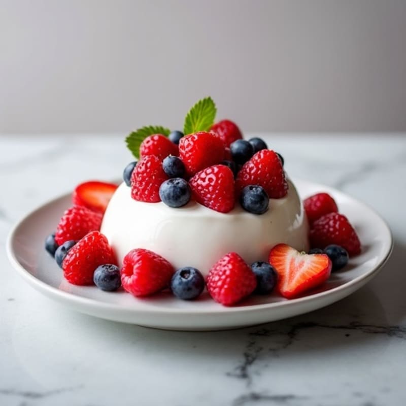 Silky Greek Yogurt Protein Mousse with Berries