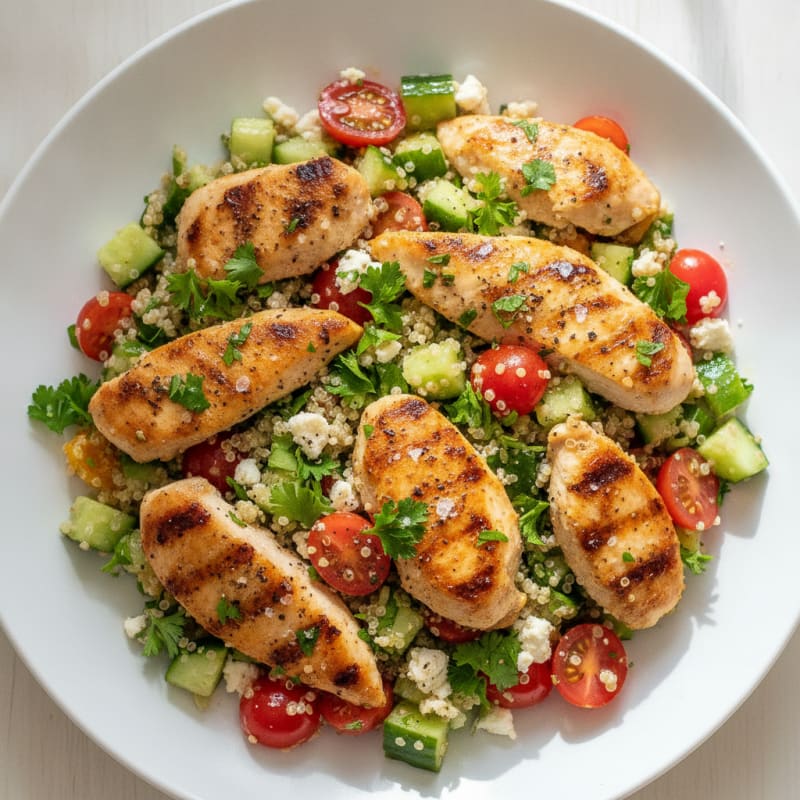 Lemon Herb Chicken and Quinoa Salad