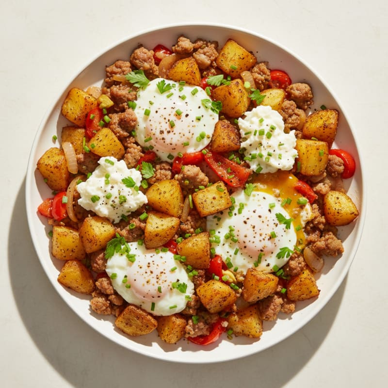 Crispy Potato and Sausage Breakfast Skillet
