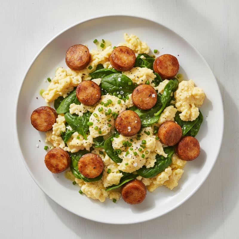 Chicken Sausage and Egg Scramble