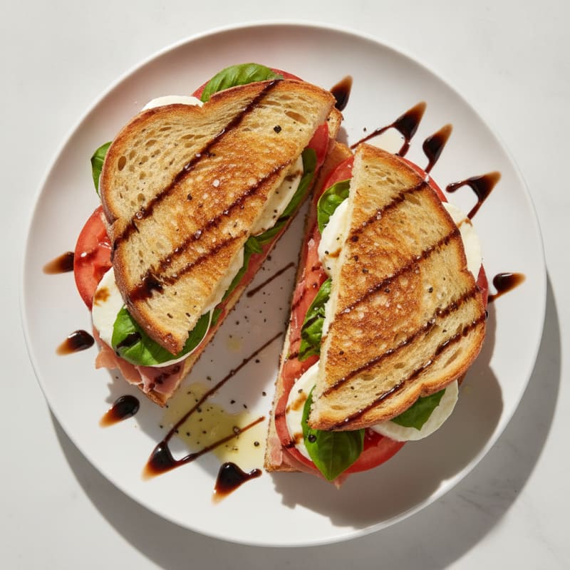 Grilled Caprese Prosciutto Sandwich