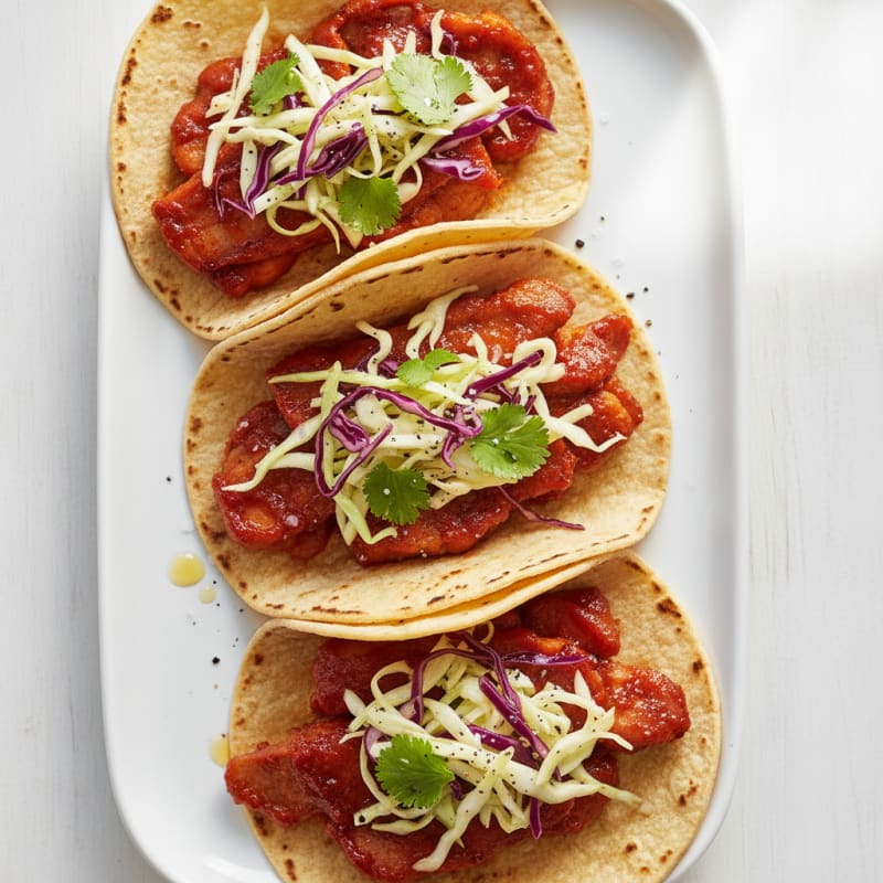 Spicy Gochujang Pork Belly Tacos