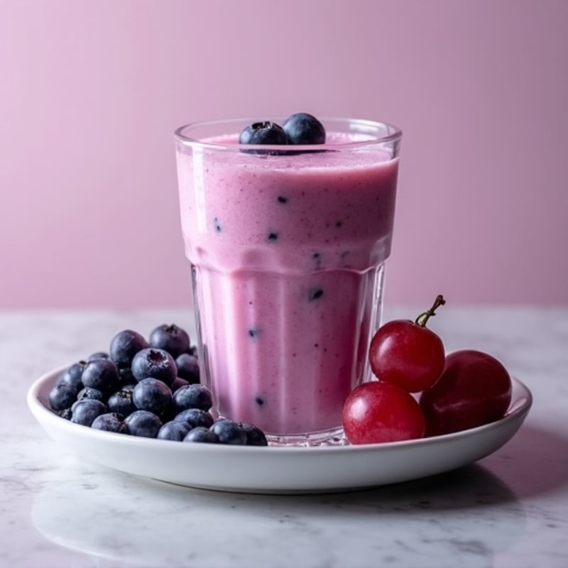 Fresh Creamy Blueberry Grape Smoothie