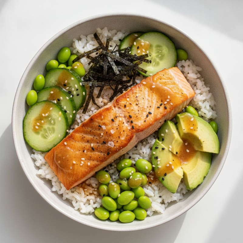 Salmon Sushi Rice Bowl
