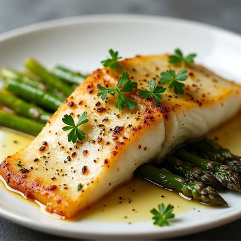 Lemon-Herb Roasted Branzino with Crispy Asparagus