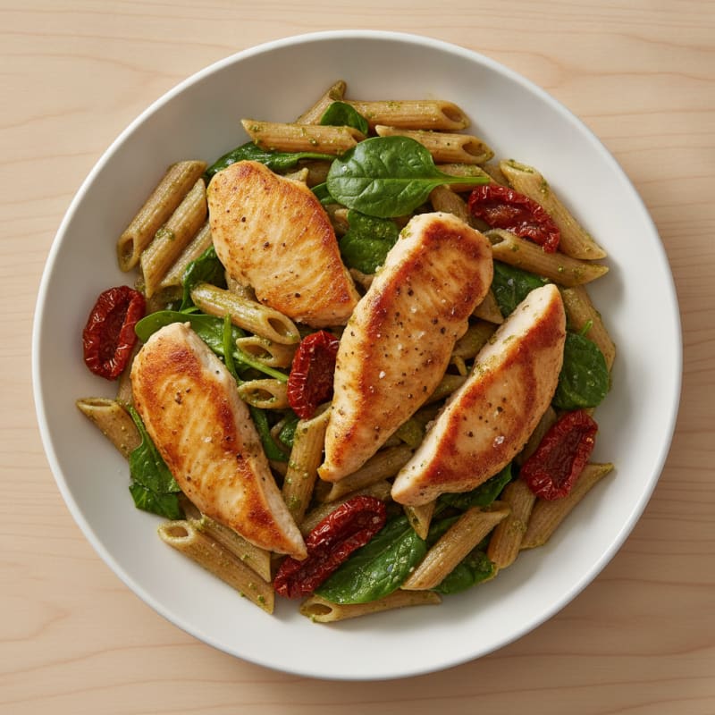 Pesto Chicken with Sundried Tomato Pasta