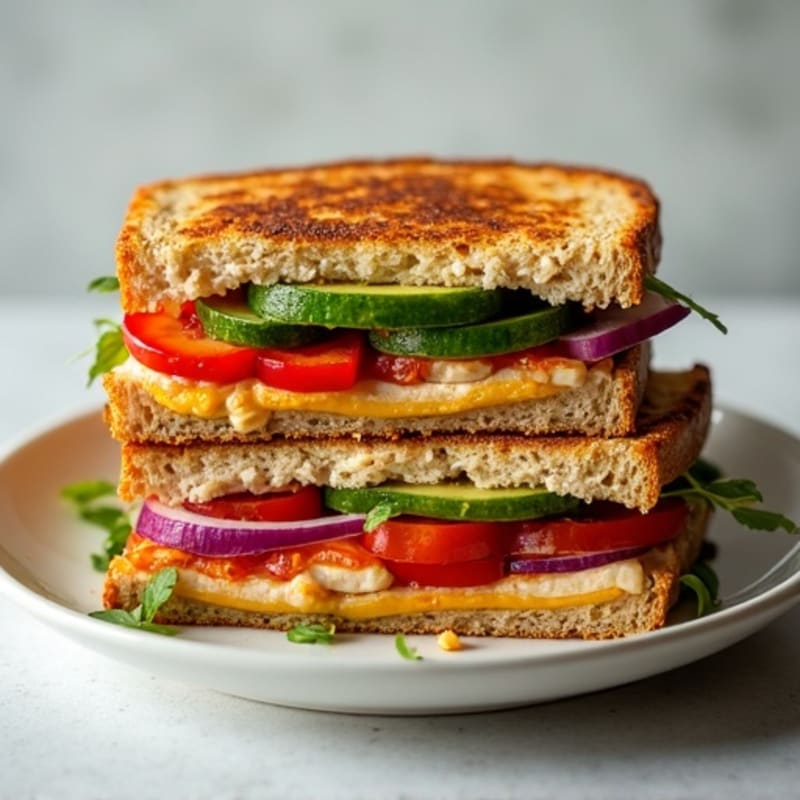 Crispy Roasted Vegetable Panini
