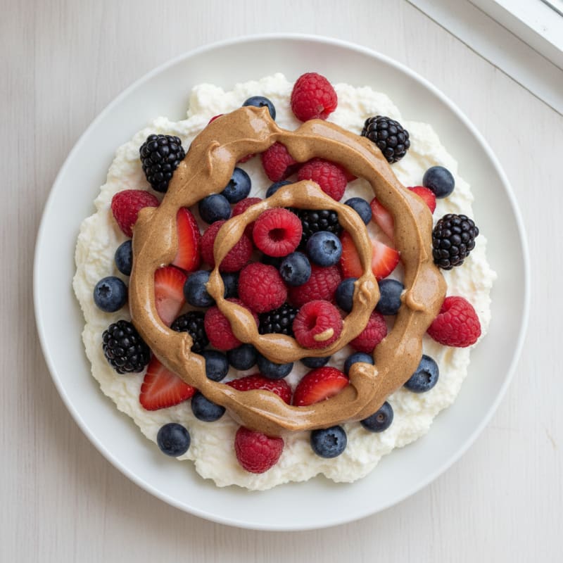 Greek Yogurt Protein Mousse with Mixed Berries