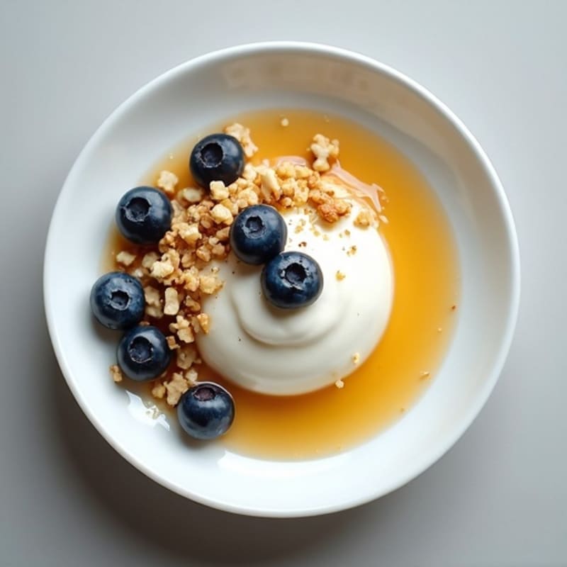 Creamy Greek Yogurt Protein Pudding with Chopped Walnuts