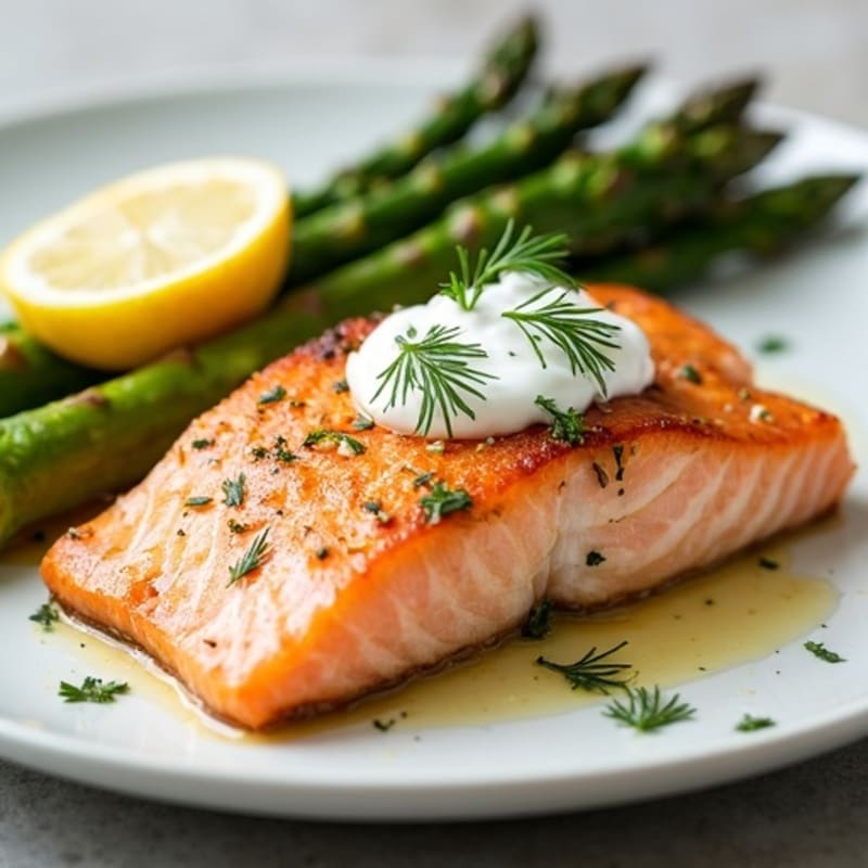 Flaky Lemon-Herb Baked Salmon with Roasted Asparagus