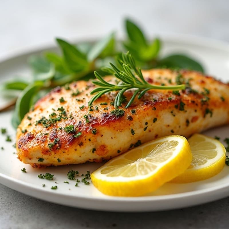 Herb-Crusted Lemon Garlic Chicken Breast