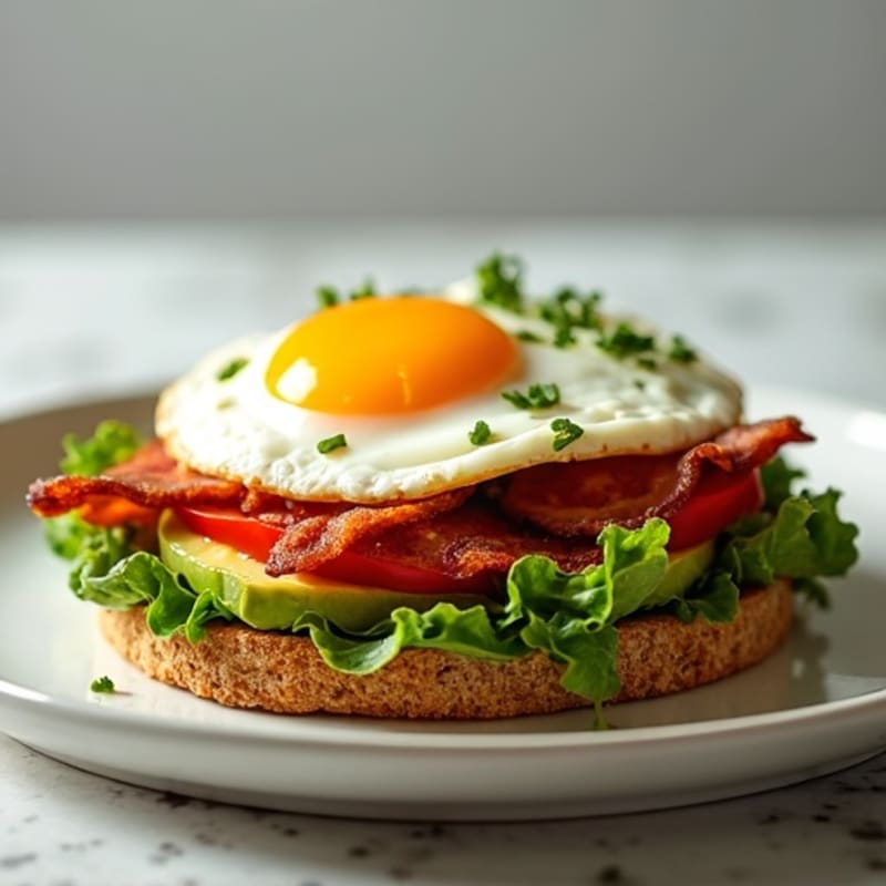 Whole Grain Avocado BLT with Crispy Bacon and Fresh Greens