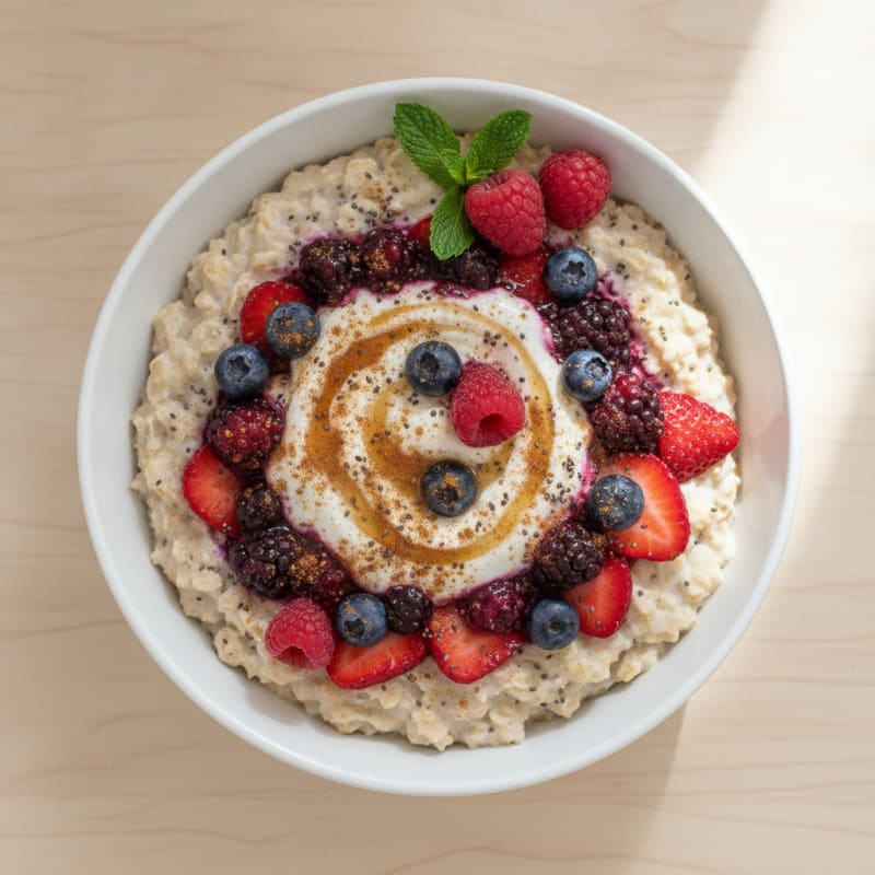High-Protein Berry Overnight Oats