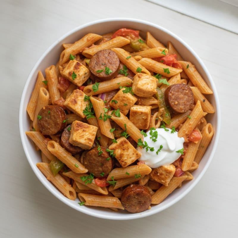 Cajun Chicken and Sausage Pasta