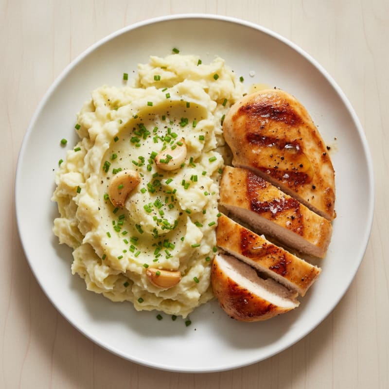 Garlic Mashed Potatoes with Chives
