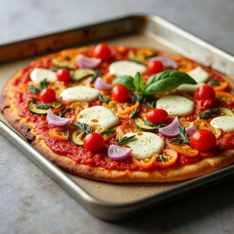 Sheet Pan Pizza Chicken with Roasted Vegetables