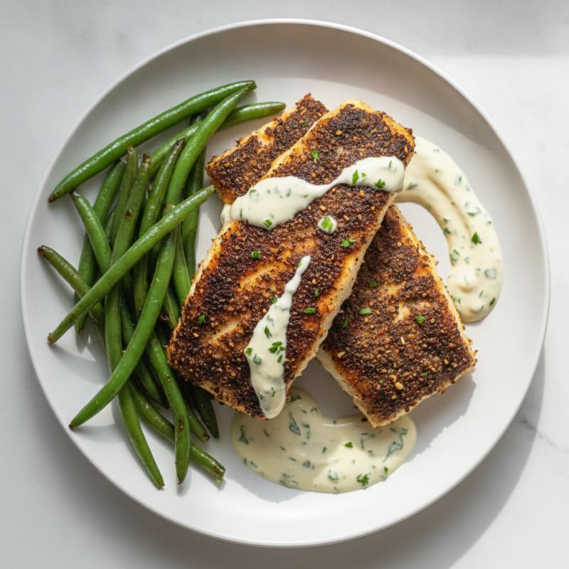 Cajun Blackened Catfish with Lemon Aioli