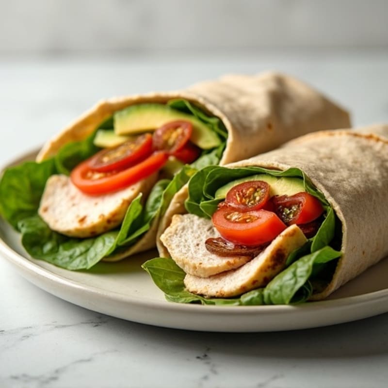 Creamy Avocado Turkey Wrap