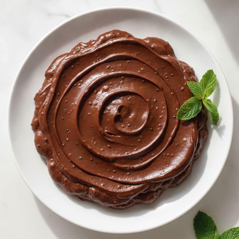 Silky Chocolate Protein Pudding with Chia Seeds