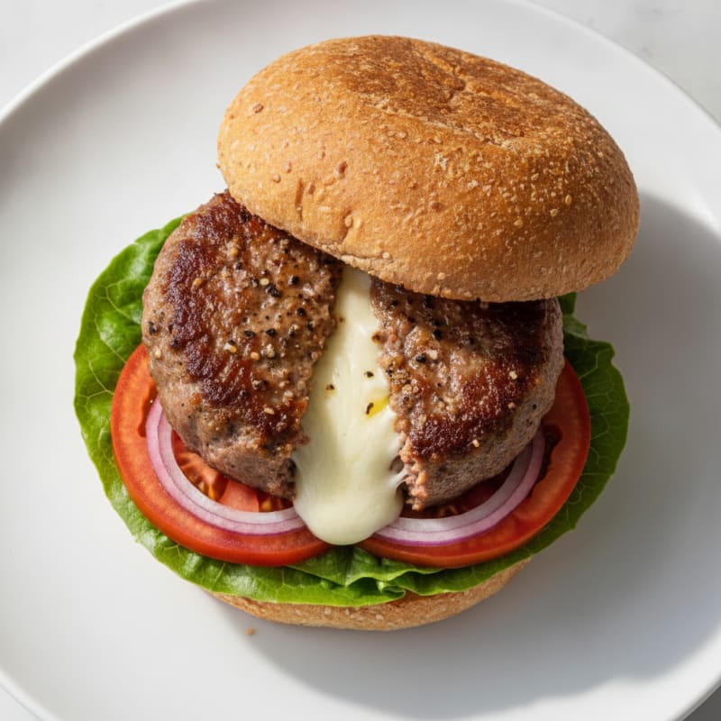 Mozzarella Stick Stuffed Burger