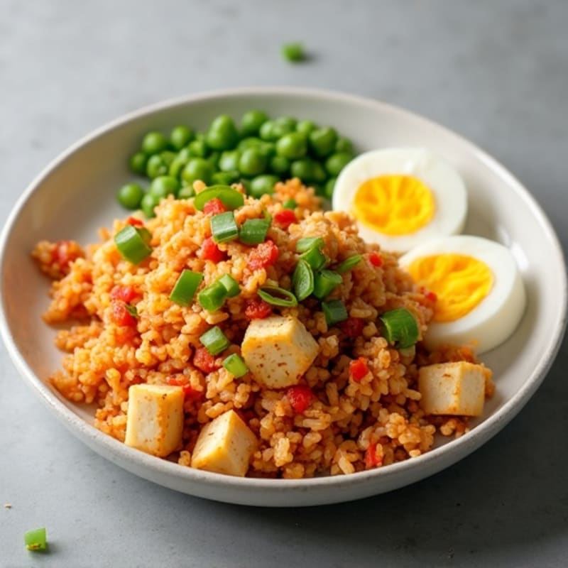Crispy Cauliflower Rice Kimchi Stir-Fry