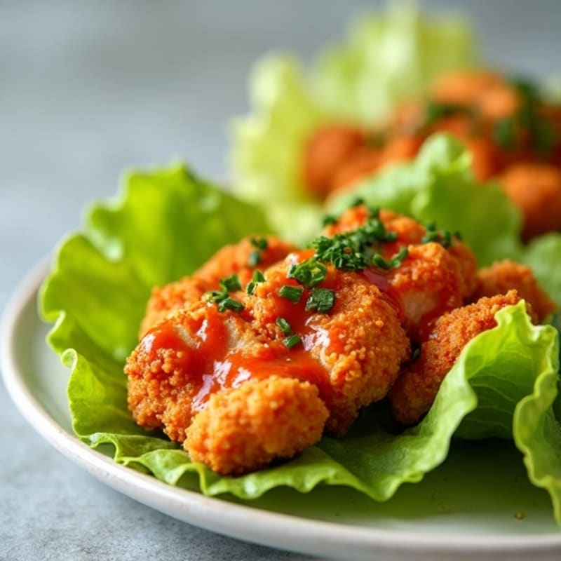 Crispy Buffalo Chicken Lettuce Wrap