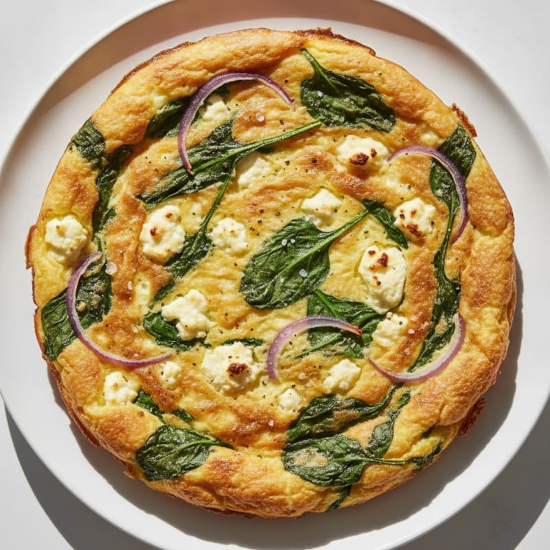 Baked Spinach and Feta Egg Frittata