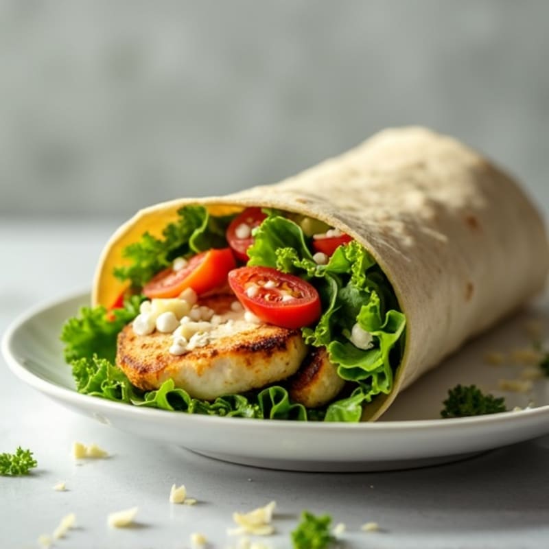 Grilled Chicken Caesar Wrap with Crunchy Romaine