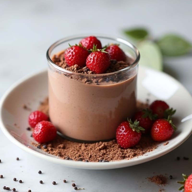 Chocolate Protein Mousse with Chia Seeds