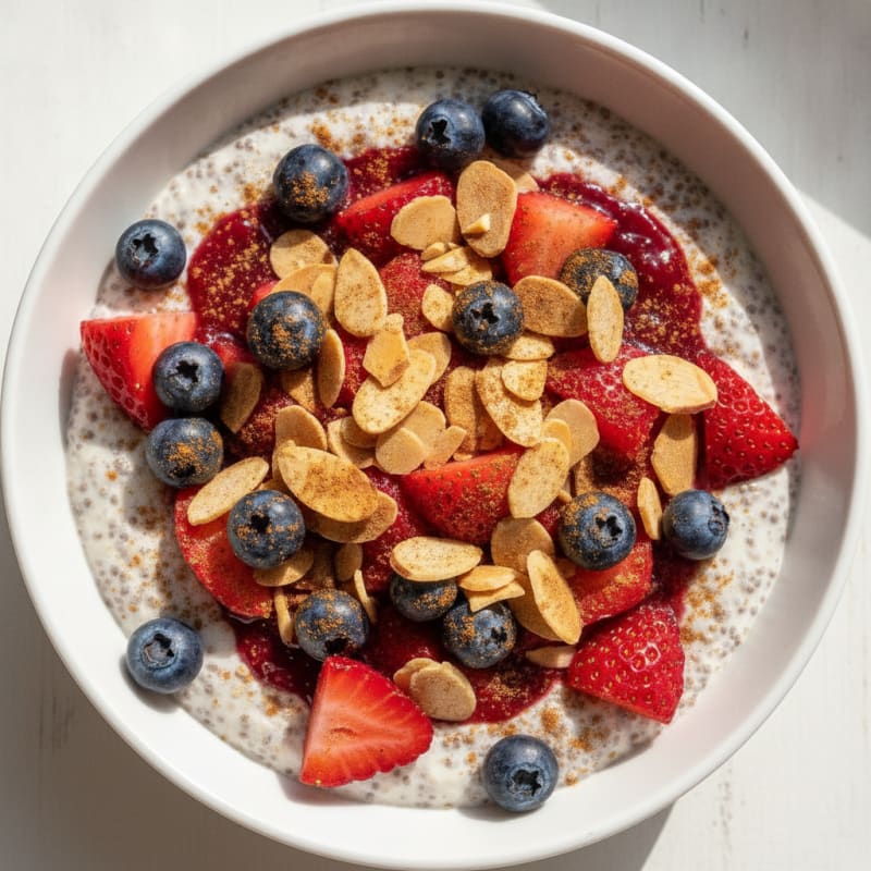 Berry Almond Chia Seed Pudding