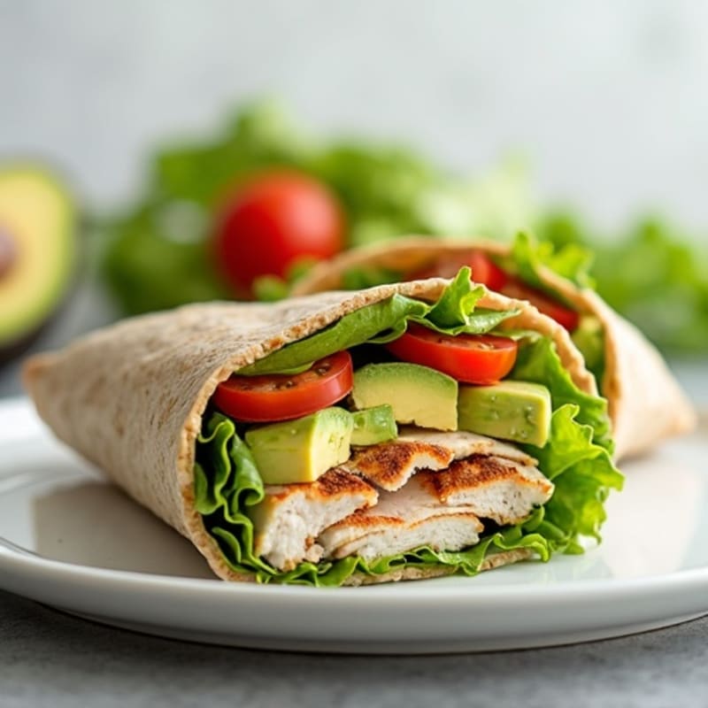 Creamy Avocado Turkey Wrap