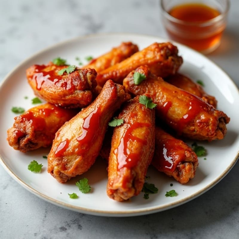 Crispy Baked Spicy BBQ Chicken Wings