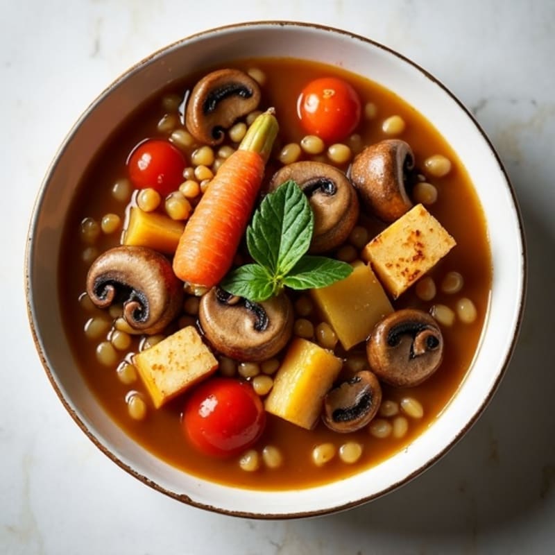 Hearty Vegan Mushroom and Root Vegetable Stew