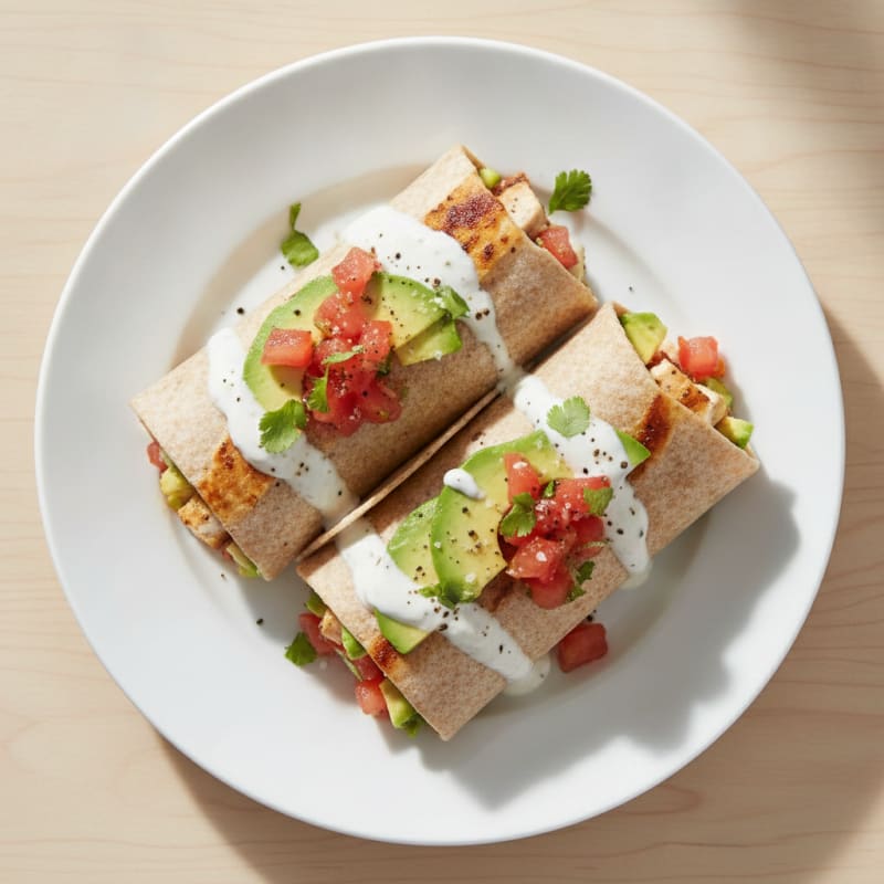 Chicken Avocado Wraps with Zesty Tomato